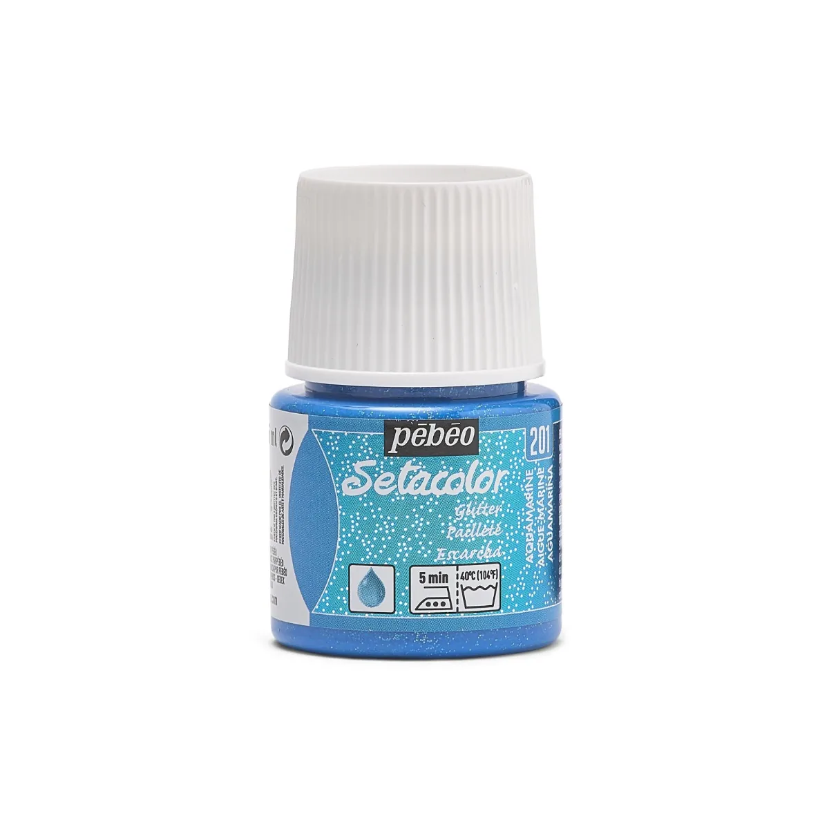Setacolor Opaque kangasväri 45ml - 201 Glitter Aquamarine