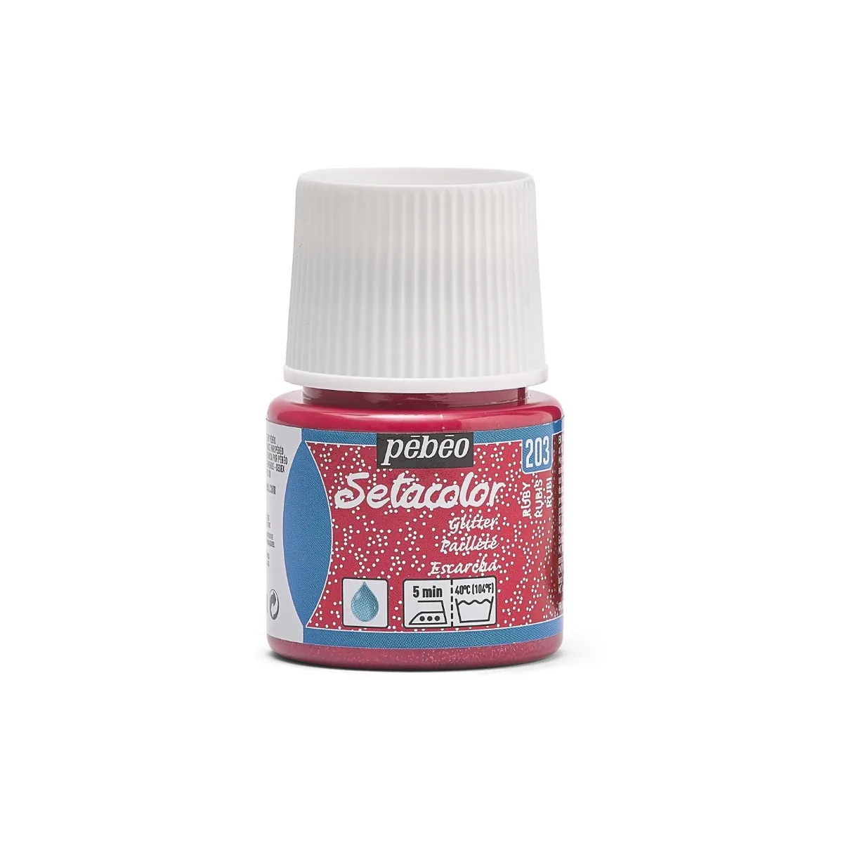 Setacolor Opaque kangasväri 45ml - 203 Glitter Ruby