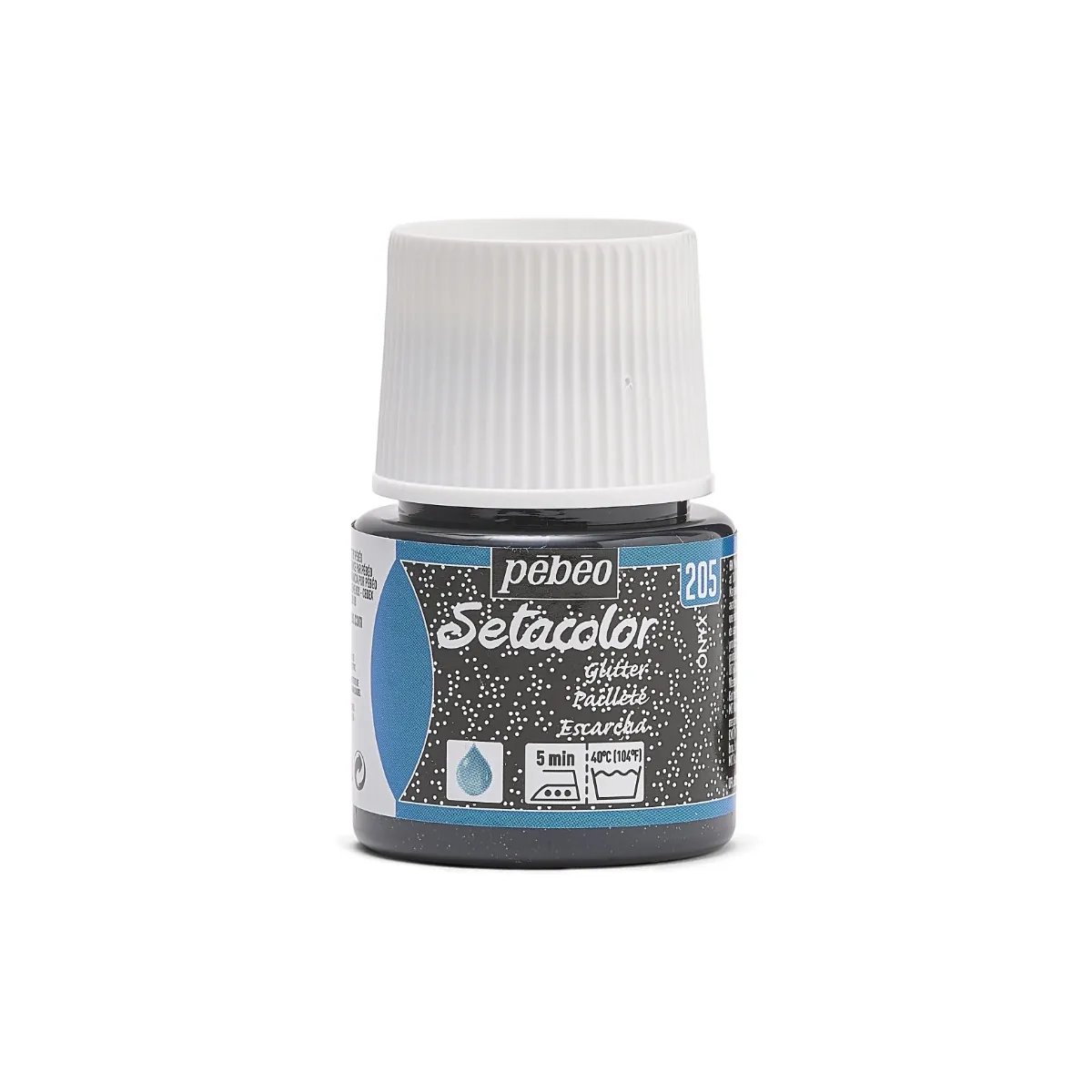 Setacolor Opaque kangasväri 45ml - 205 Glitter Onyx