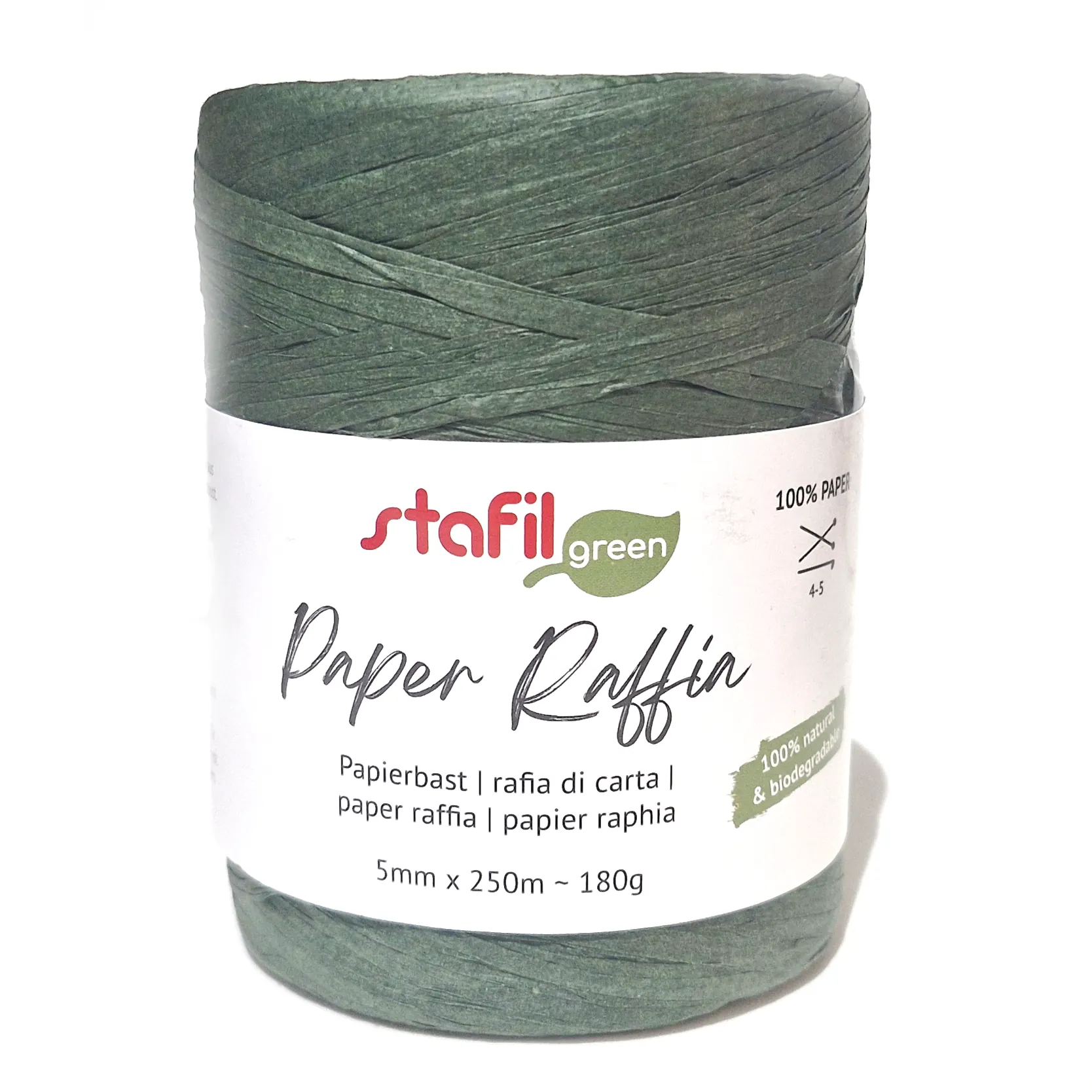 Paperinauha 5mm 250m - Tummanvihreä