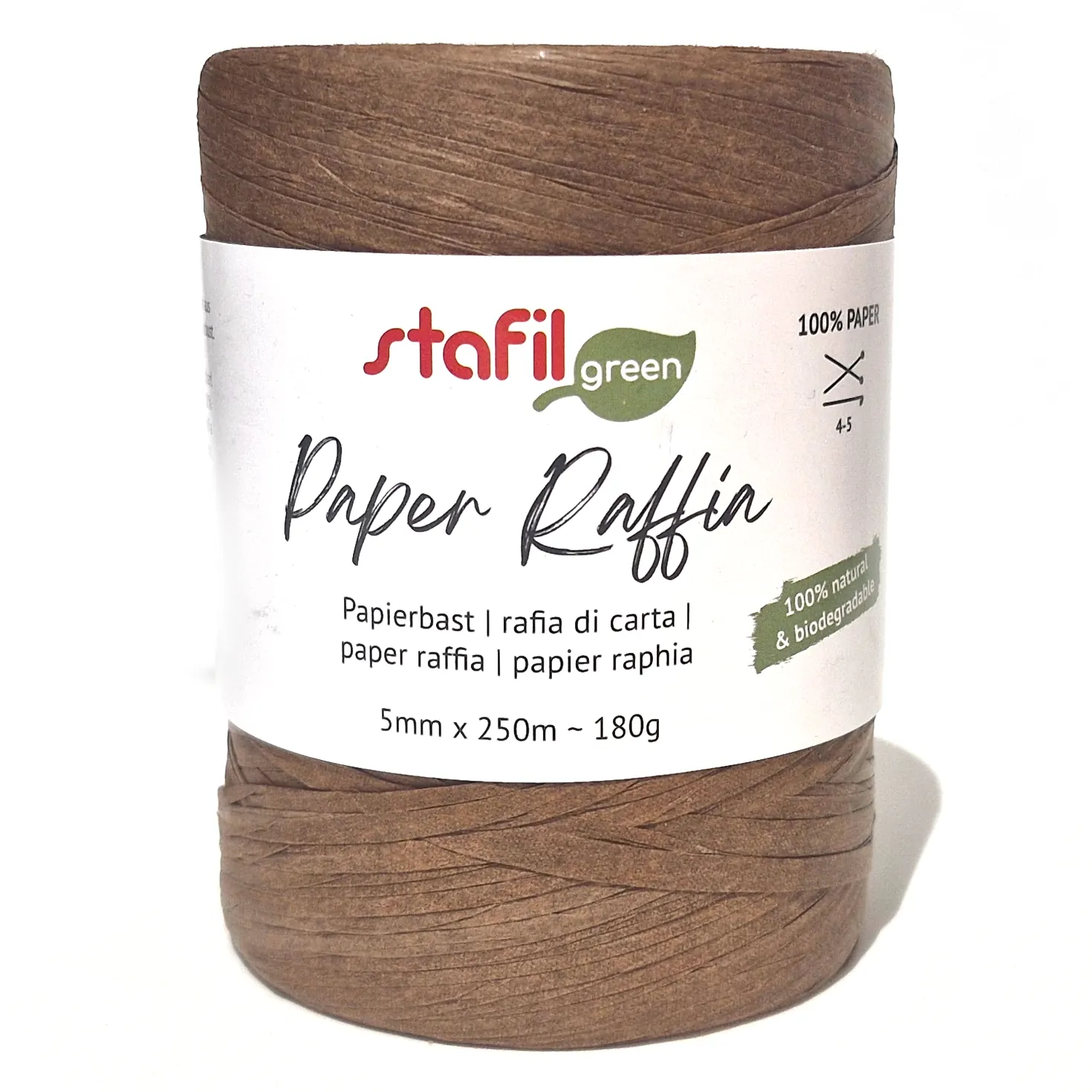 Paperinauha 5mm 250m - Ruskea