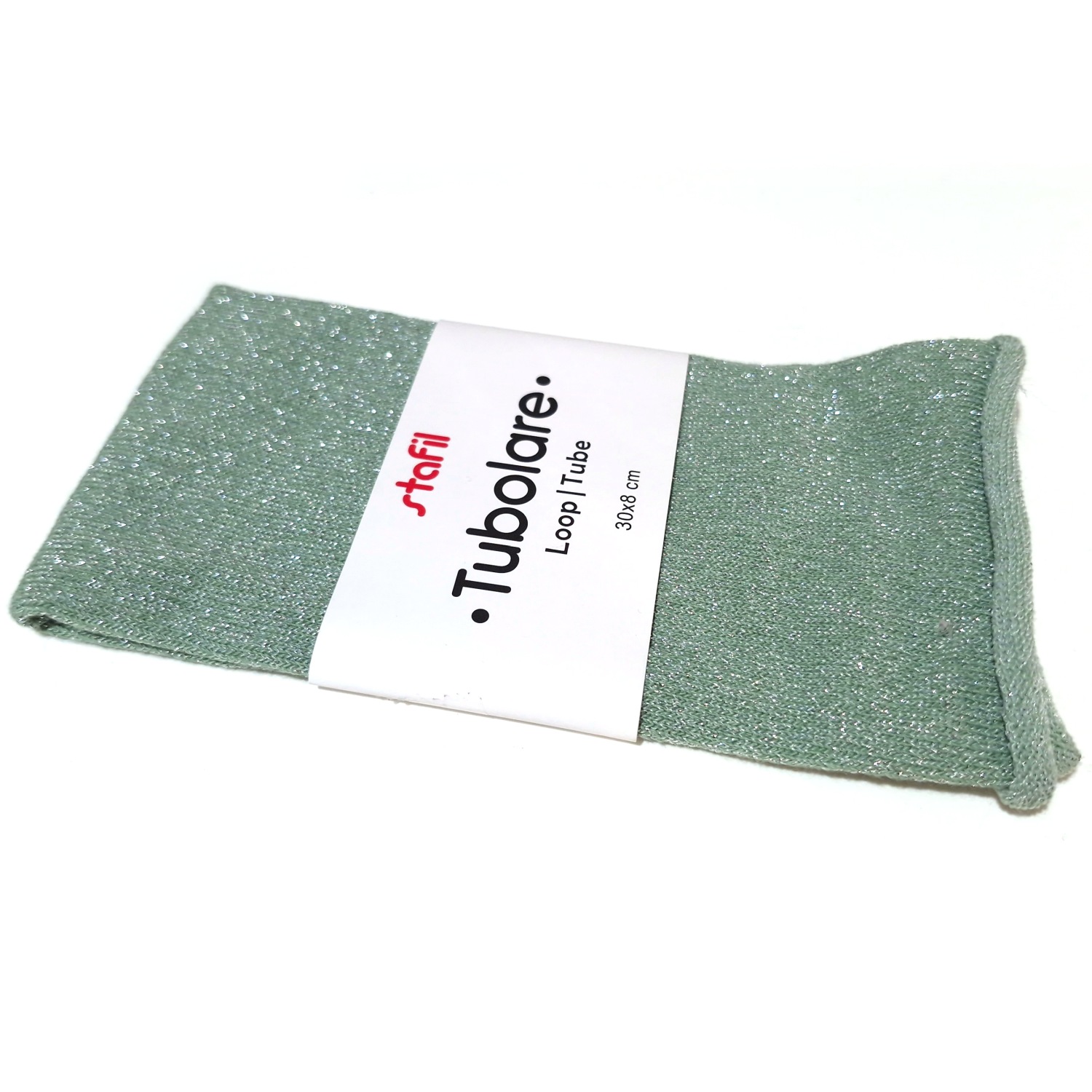 Kimalteinen kudosputki 8x30cm - Vihreä